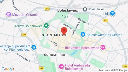 Apartments for rent i Bolesławiecki - kort over placeringen