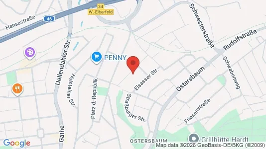 Apartments for rent i Wuppertal - kort over placeringen