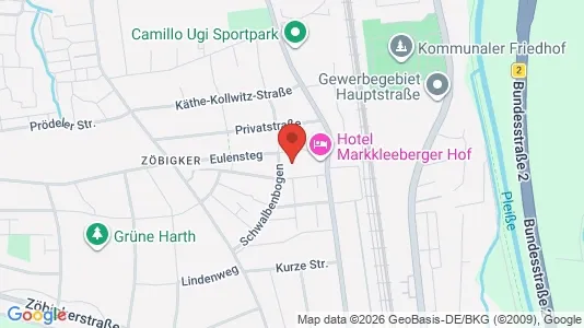 Apartments for rent i Leipzig - kort over placeringen