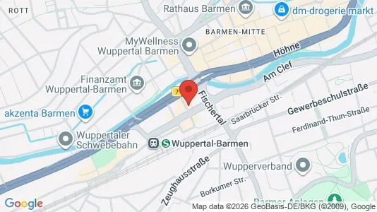 Apartments for rent i Wuppertal - kort over placeringen