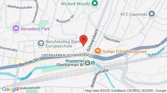 Apartments for rent i Wuppertal - kort over placeringen