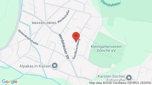 Apartments for rent i Kassel - kort over placeringen