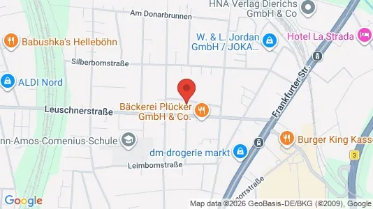 Apartments for rent i Kassel - kort over placeringen