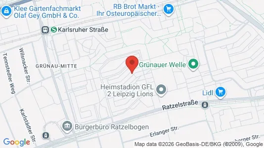 Apartments for rent i Leipzig - kort over placeringen