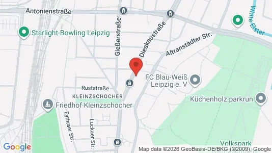 Apartments for rent i Leipzig - kort over placeringen