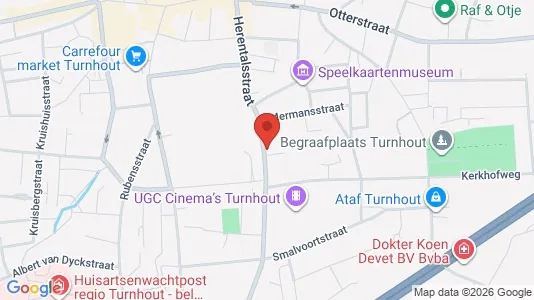 Apartments for rent i Turnhout - kort over placeringen