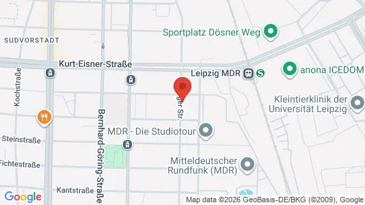 Apartments for rent i Leipzig - kort over placeringen