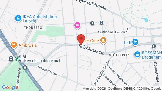 Apartments for rent i Leipzig - kort over placeringen