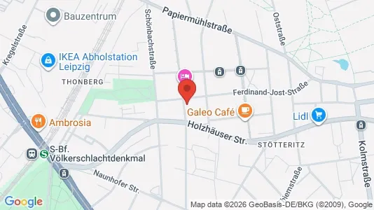 Apartments for rent i Leipzig - kort over placeringen