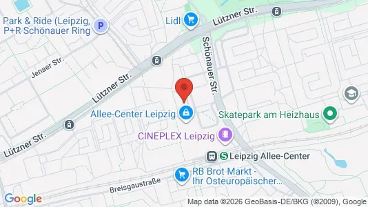 Apartments for rent i Leipzig - kort over placeringen