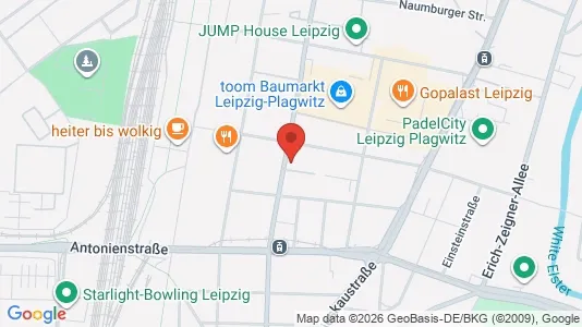Apartments for rent i Leipzig - kort over placeringen