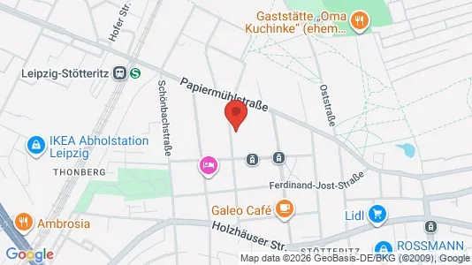 Apartments for rent i Leipzig - kort over placeringen