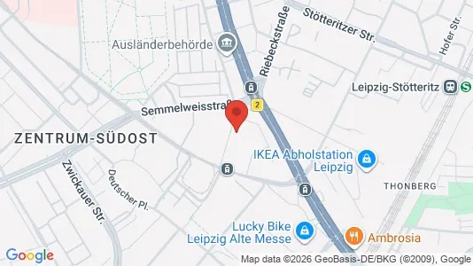 Apartments for rent i Leipzig - kort over placeringen