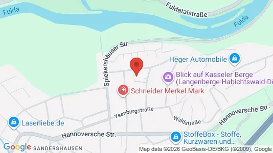 Apartments for rent i Kassel - kort over placeringen