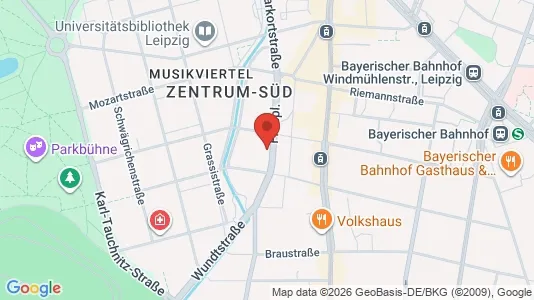 Apartments for rent i Leipzig - kort over placeringen