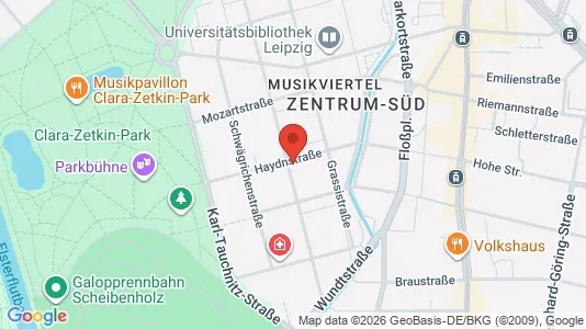 Apartments for rent i Leipzig - kort over placeringen