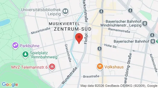 Apartments for rent i Leipzig - kort over placeringen