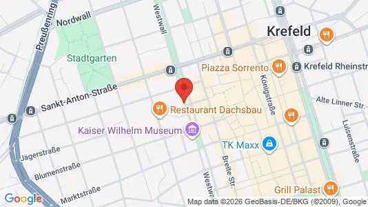 Apartments for rent i Krefeld - kort over placeringen