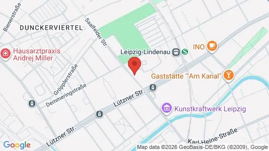 Apartments for rent i Leipzig - kort over placeringen