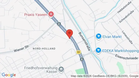 Apartments for rent i Kassel - kort over placeringen