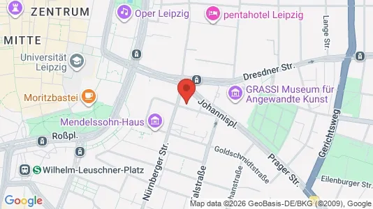 Rooms for rent i Leipzig - kort over placeringen