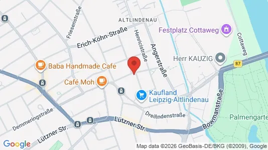 Apartments for rent i Leipzig - kort over placeringen