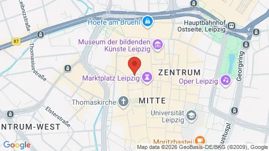 Apartments for rent i Leipzig - kort over placeringen