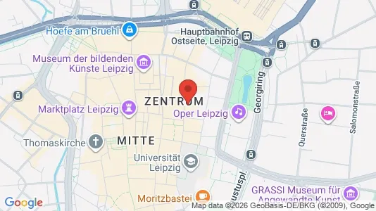 Apartments for rent i Leipzig - kort over placeringen