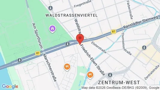 Apartments for rent i Leipzig - kort over placeringen