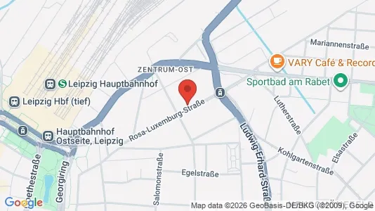 Apartments for rent i Leipzig - kort over placeringen