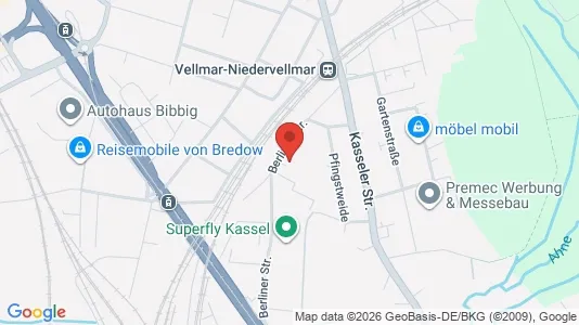 Apartments for rent i Kassel - kort over placeringen
