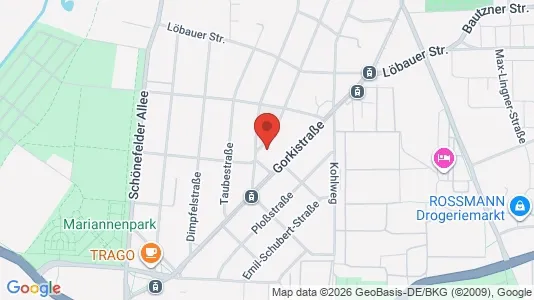 Apartments for rent i Leipzig - kort over placeringen