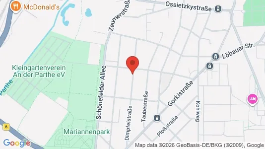 Apartments for rent i Leipzig - kort over placeringen