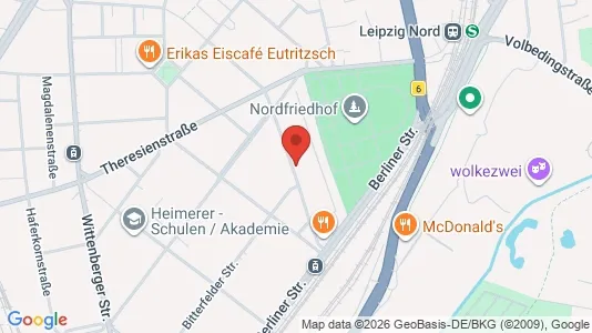 Apartments for rent i Leipzig - kort over placeringen
