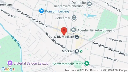 Apartments for rent i Leipzig - kort over placeringen
