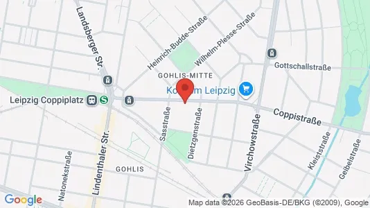 Apartments for rent i Leipzig - kort over placeringen