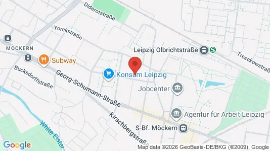 Apartments for rent i Leipzig - kort over placeringen