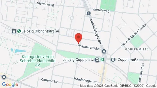 Apartments for rent i Leipzig - kort over placeringen