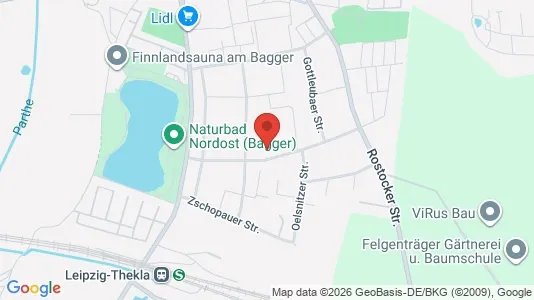 Apartments for rent i Leipzig - kort over placeringen