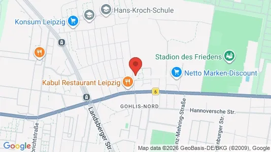 Apartments for rent i Leipzig - kort over placeringen