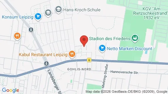 Apartments for rent i Leipzig - kort over placeringen
