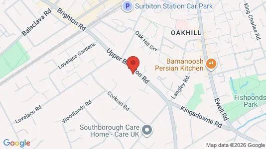 Rooms for rent i Surbiton - Surrey - kort over placeringen