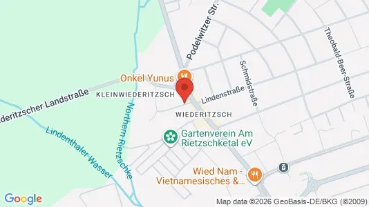 Apartments for rent i Leipzig - kort over placeringen