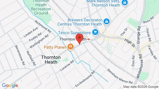 Apartments for rent i Thornton Heath - Surrey - kort over placeringen