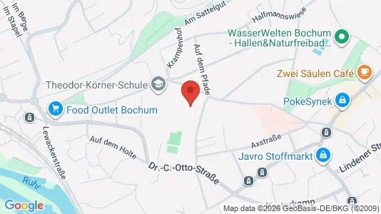 Apartments for rent i Bochum - kort over placeringen