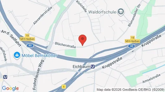 Apartments for rent i Mülheim an der Ruhr - kort over placeringen