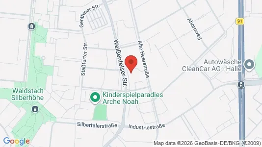 Apartments for rent i Halle (Saale) - kort over placeringen