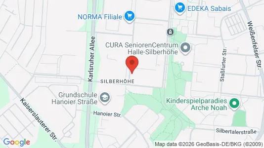 Apartments for rent i Halle (Saale) - kort over placeringen