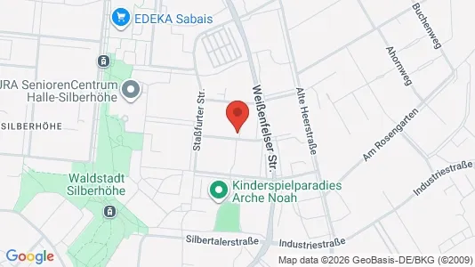 Apartments for rent i Halle (Saale) - kort over placeringen