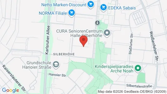Apartments for rent i Halle (Saale) - kort over placeringen